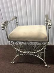 Pair of Elaborate Gargoyle Head Iron Benches in the Manner of Samuel Yellin