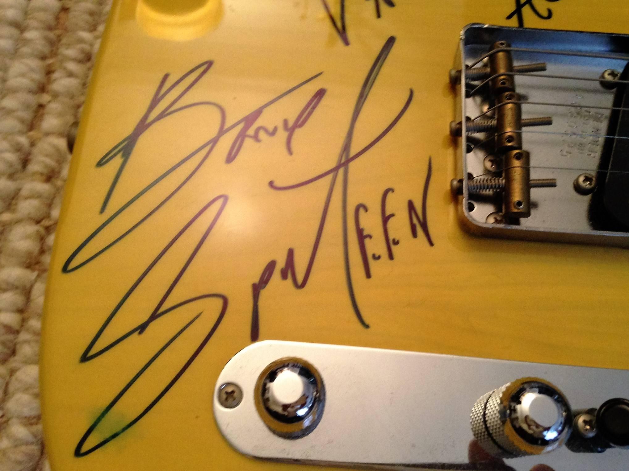 American Fender Telecaster Guitar Autographed by Bruce Springsteen For Sale