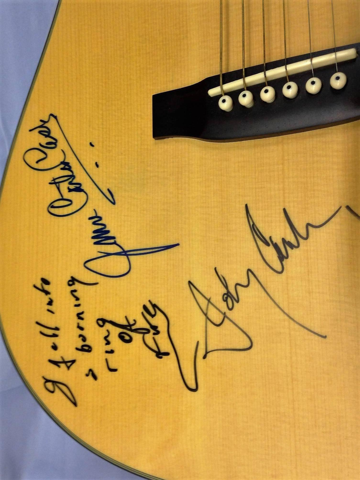 johnny cash autographed guitar