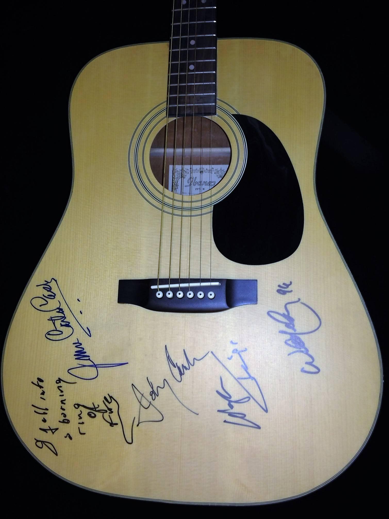 johnny cash signed guitar