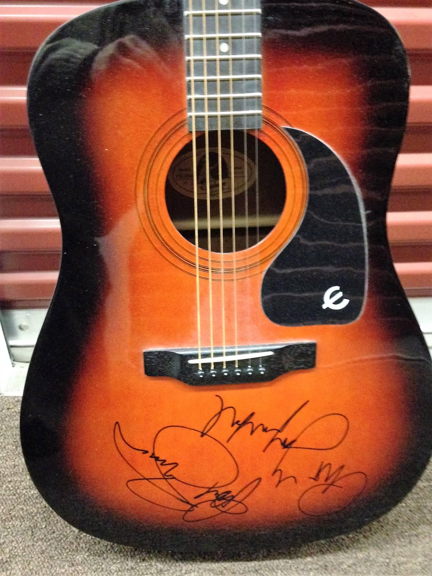 Late 20th Century Paul Simon and Art Garfunkel Autographed Guitar For Sale