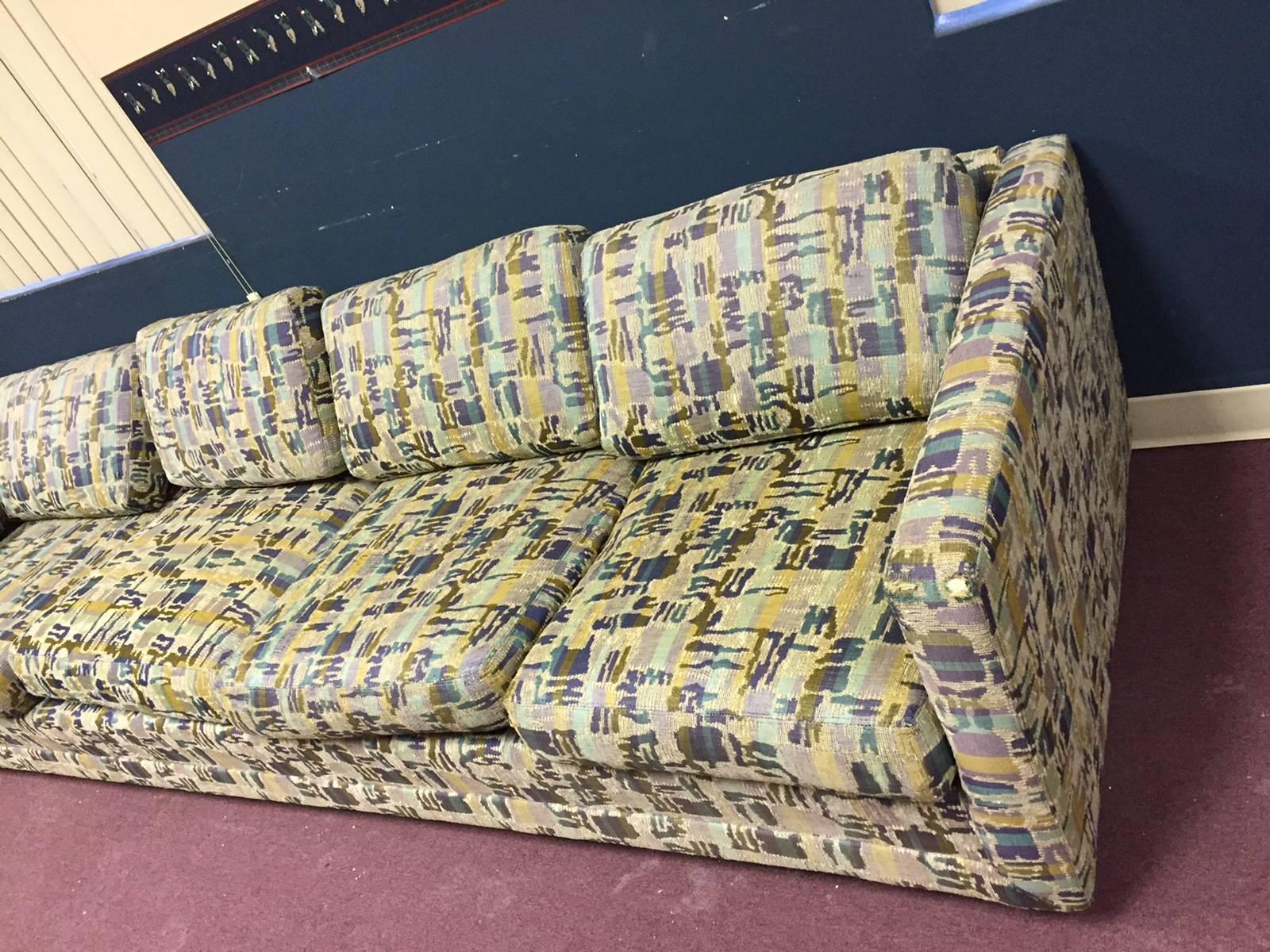 Rare Milo Baughman Four-Seat Sofa, circa 1970 In Good Condition For Sale In Mount Penn, PA