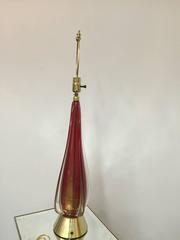 Fantastic Flavio Poli Murano Glass Table Lamp circa 1960 in Cranbrerry