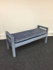 Beautiful Milo Baughman Window Bench in Light Blue, circa 1970