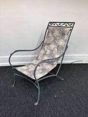 Patinated Metal Lounge Chairs in the Manner of Salterini