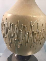 Dramatic Ceramic Table Lamp in the Style of Guido Gambone, circa 1950