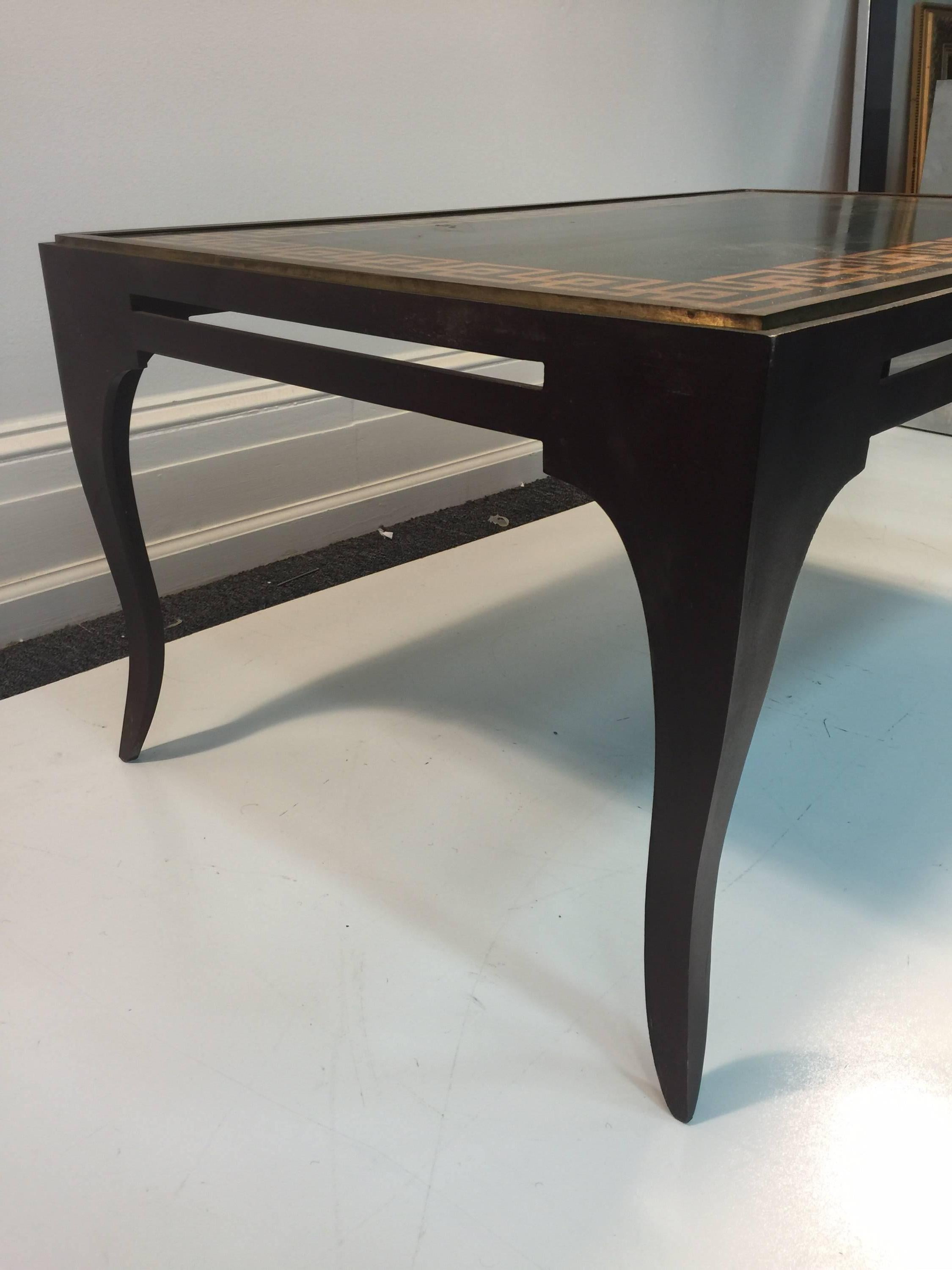 20th Century Handsome Hand-Painted Coffee Table in the Manner of Tommi Parzinger For Sale