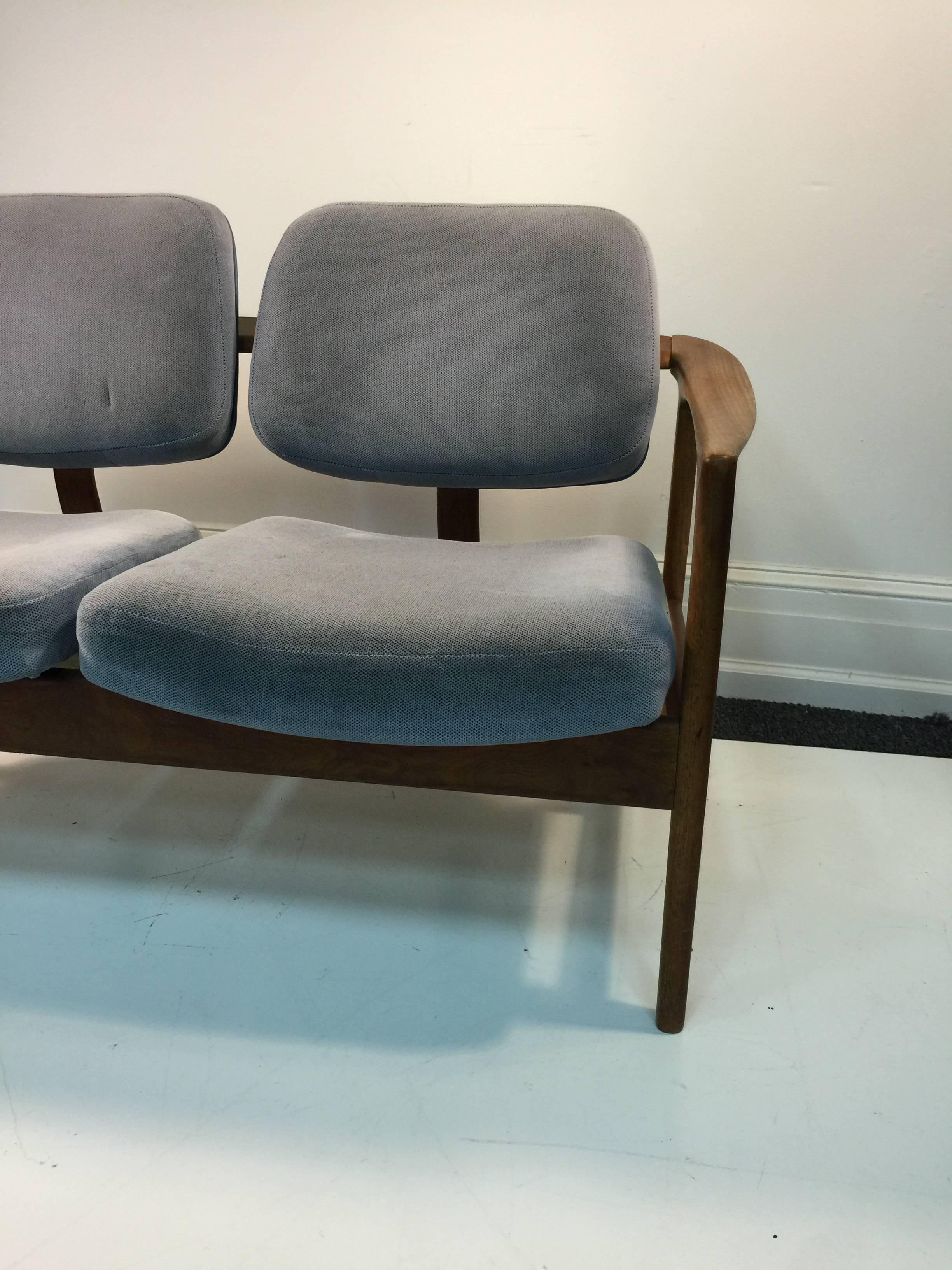 Pair of Danish Modern Settees in the Manner of Finn Juhl In Good Condition For Sale In Mount Penn, PA