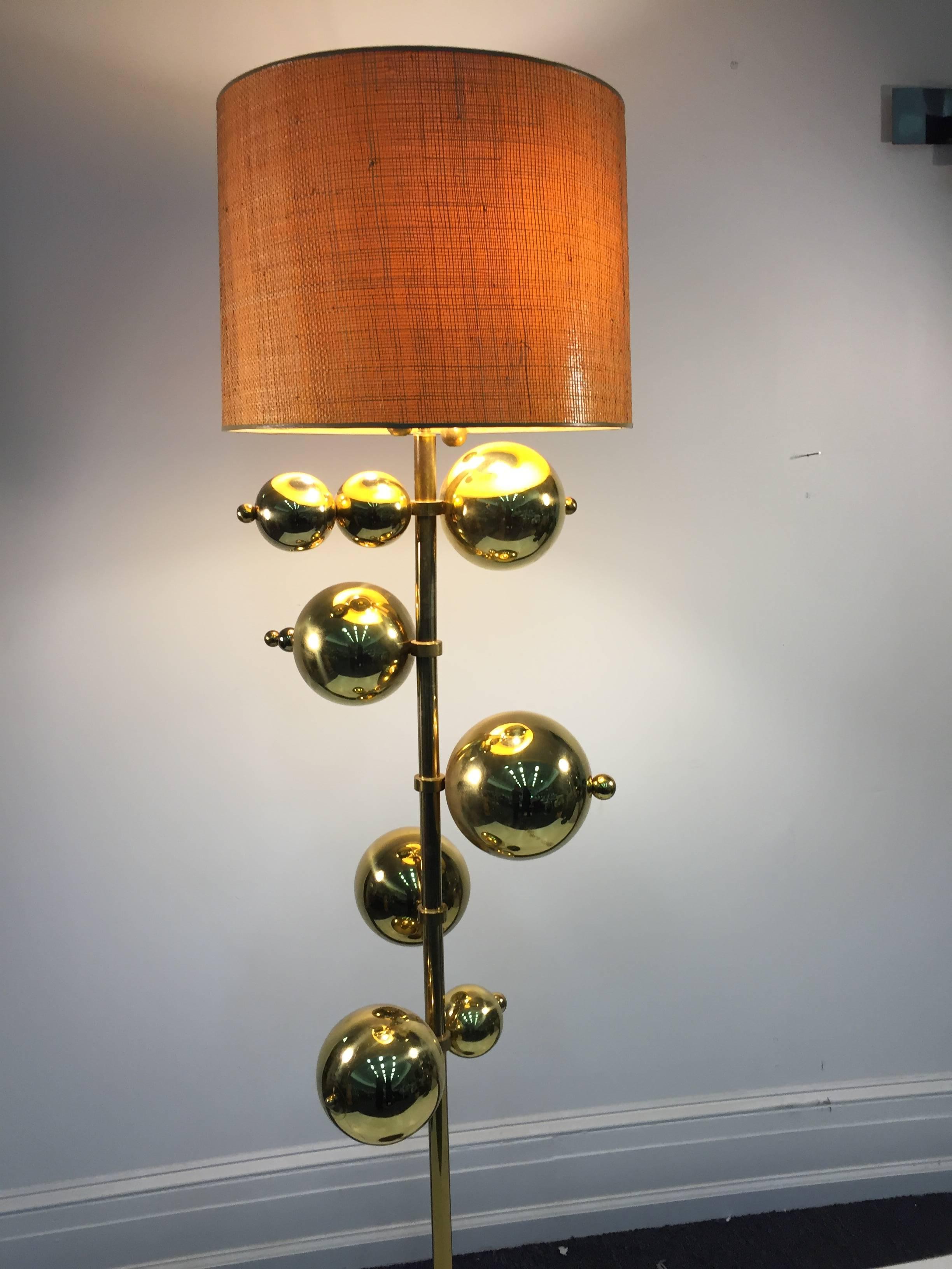 Mid-Century Modern Rare Modernist Italian Floor Lamp in the Manner of Angelo Lelli, circa 1960 For Sale