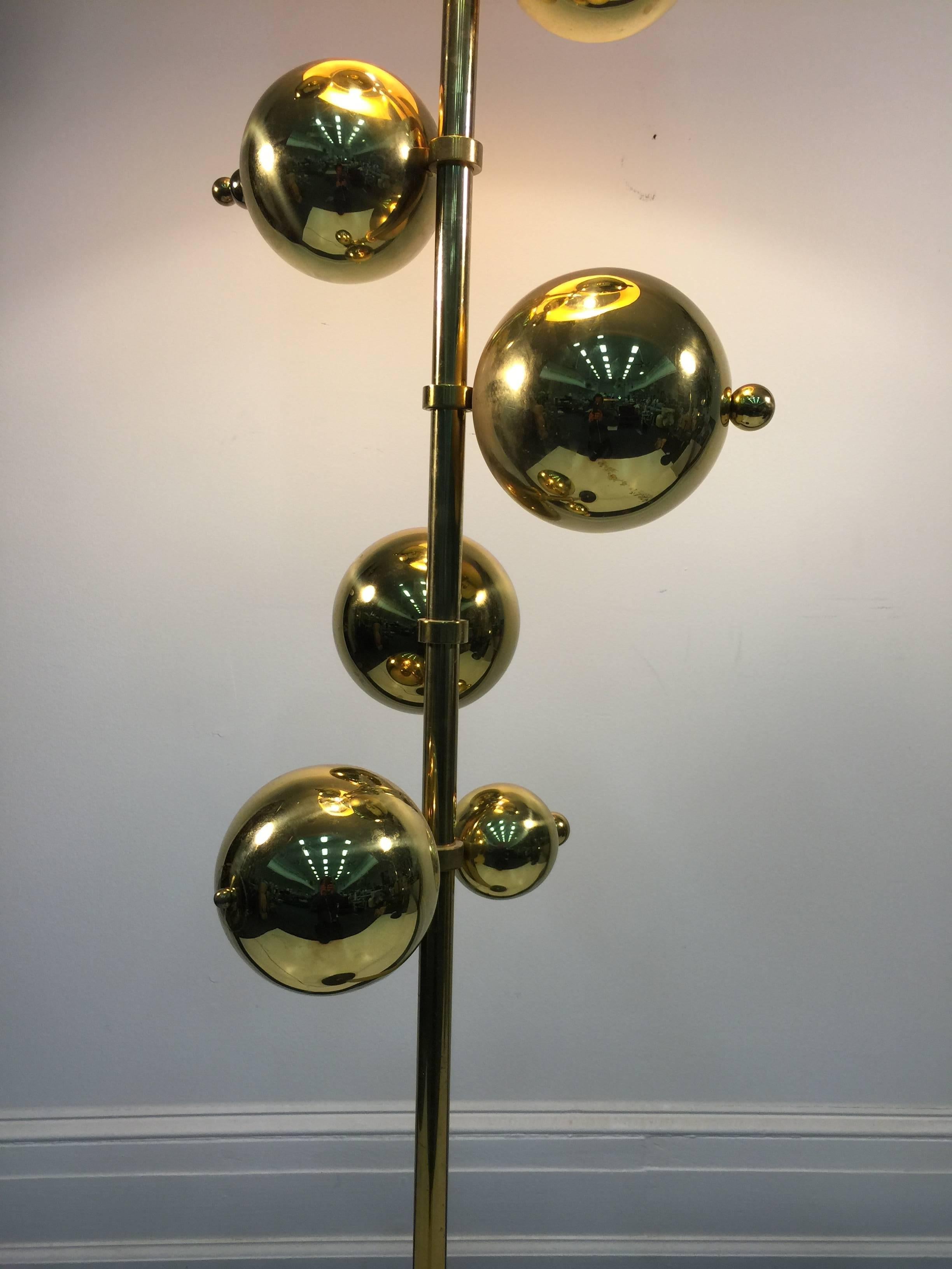 Rare Modernist Italian Floor Lamp in the Manner of Angelo Lelli, circa 1960 In Good Condition For Sale In Mount Penn, PA