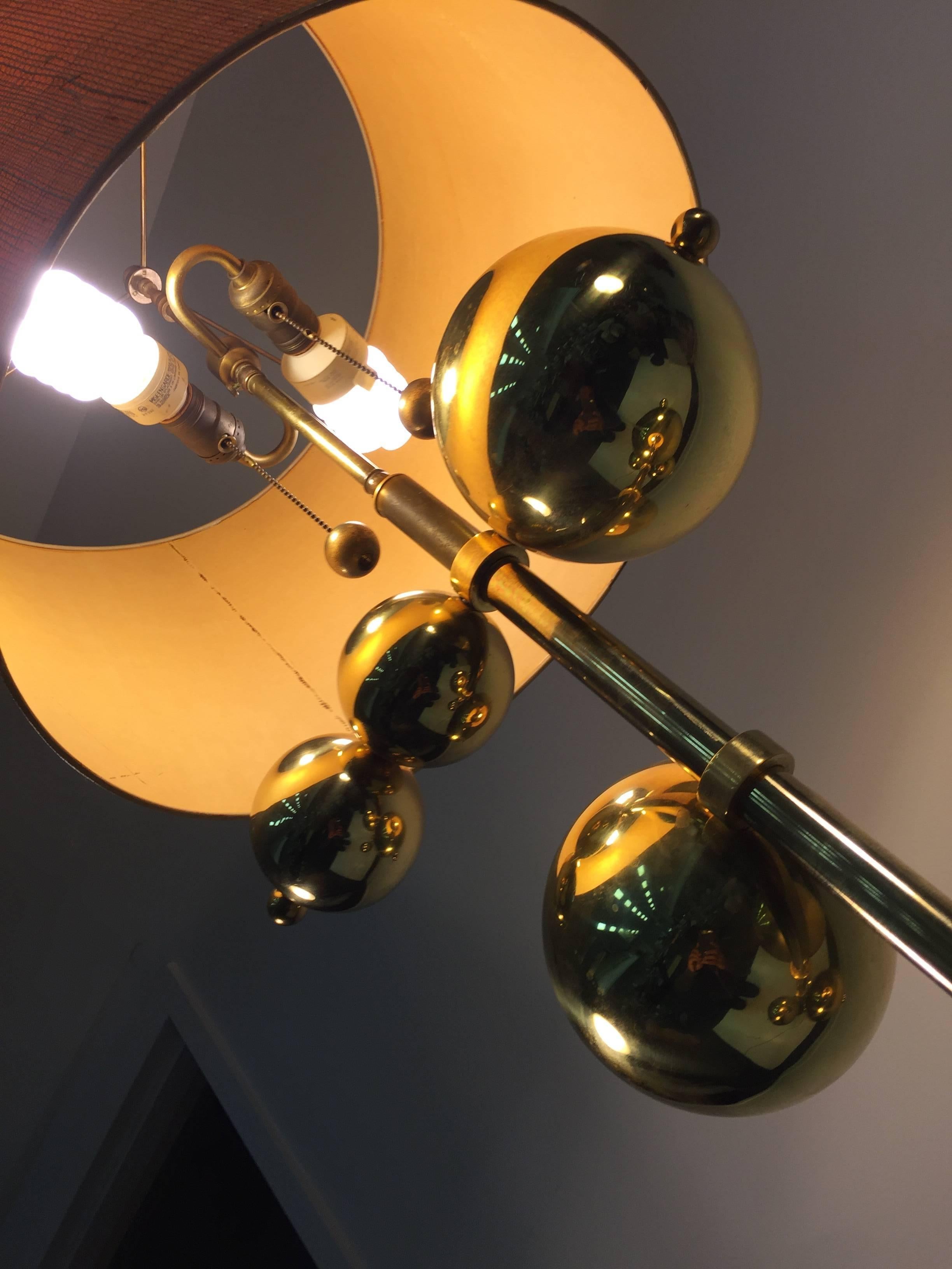 20th Century Rare Modernist Italian Floor Lamp in the Manner of Angelo Lelli, circa 1960 For Sale
