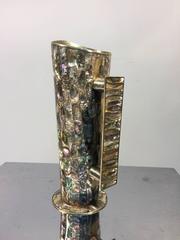 Fine Los Castillo Abalone Silver Plate Mexican Pitcher