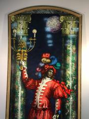 Large Piero Fornasetti Decorative Panel Titled, "Paggio, " circa 1960