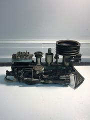 Great Brutalist Found Parts Train Sculpture