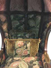 Exceptional Vintage Canopy Chair with Floral Accents, circa 1970