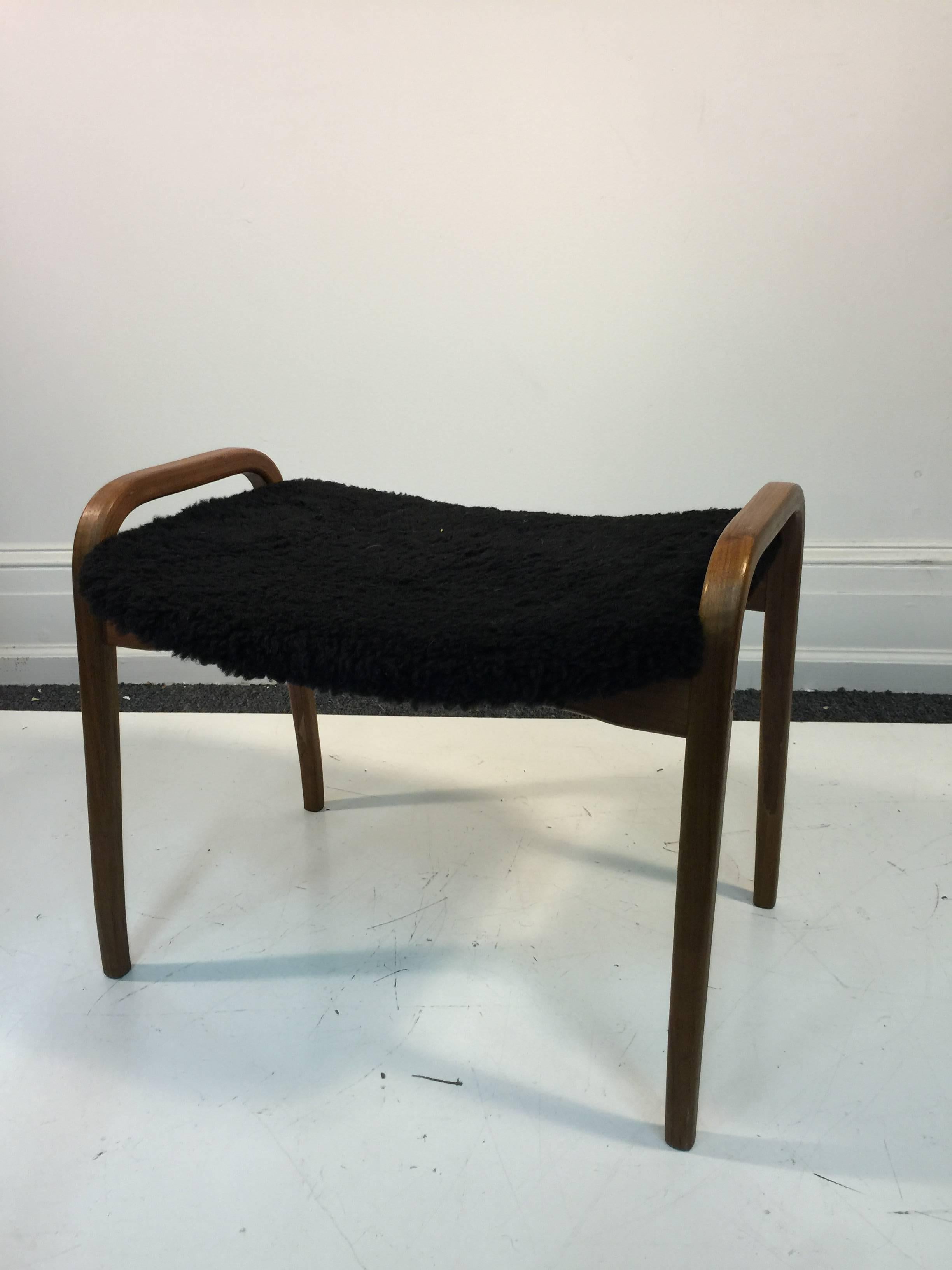 20th Century Scandinavian Modern Ystad Yngve Ekstrom Lamino Lounge Chair with Ottoman