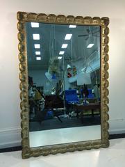 Incredible Italian Silver and Gold Leaf Seashell Form Wall Mirror