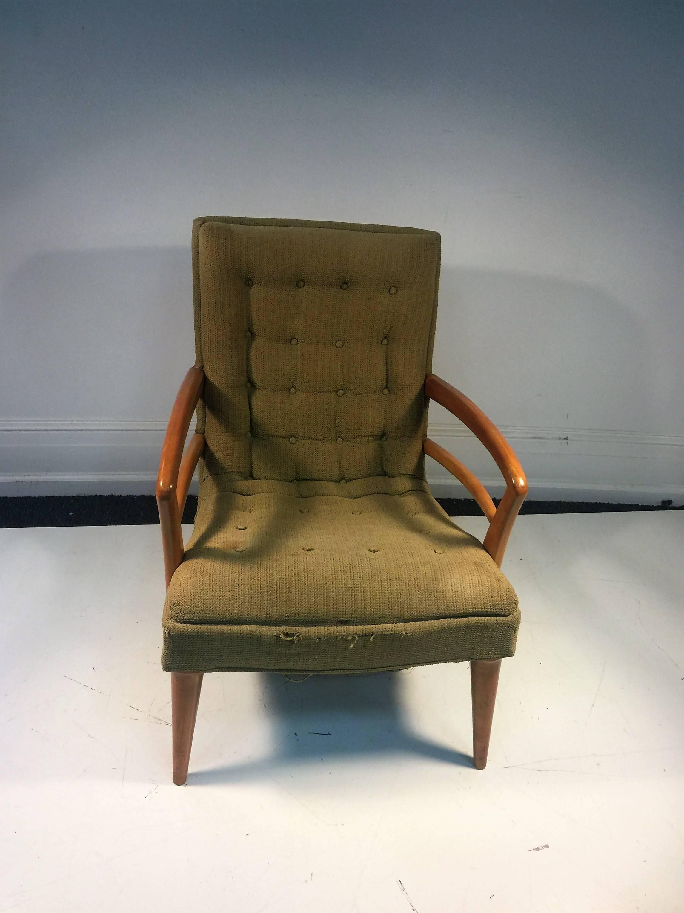  Modernist Art Deco Pair of KEM Weber Lounge Chairs In Good Condition For Sale In Mount Penn, PA