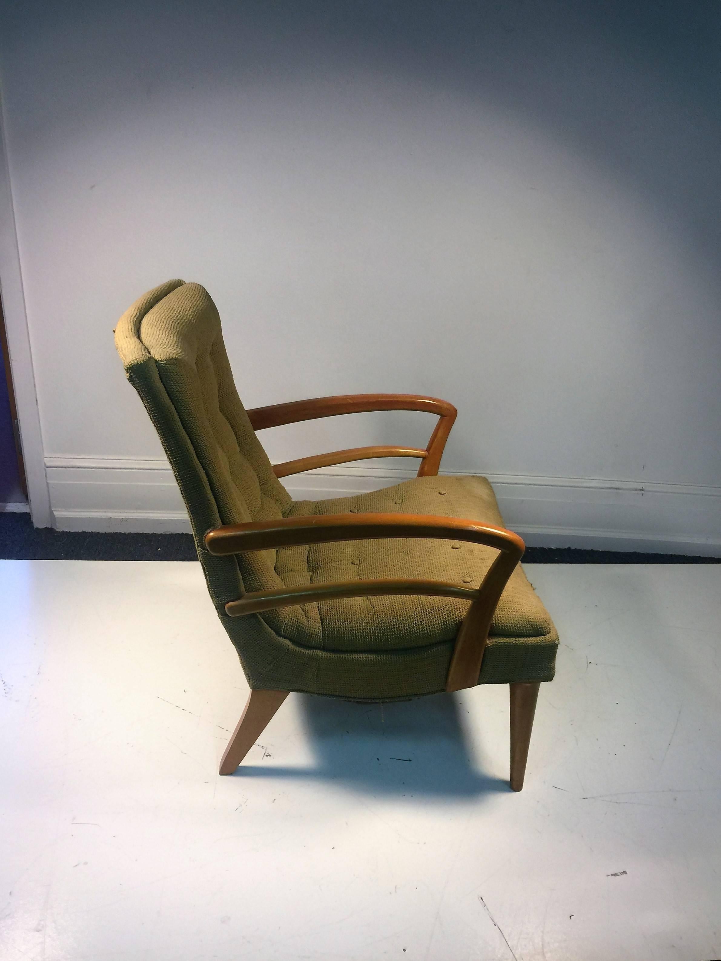 Mid-20th Century  Modernist Art Deco Pair of KEM Weber Lounge Chairs For Sale
