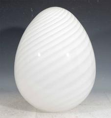 Incredible Pair of Italian Vistosi Murano Glass Egg Shaped Table Lamps