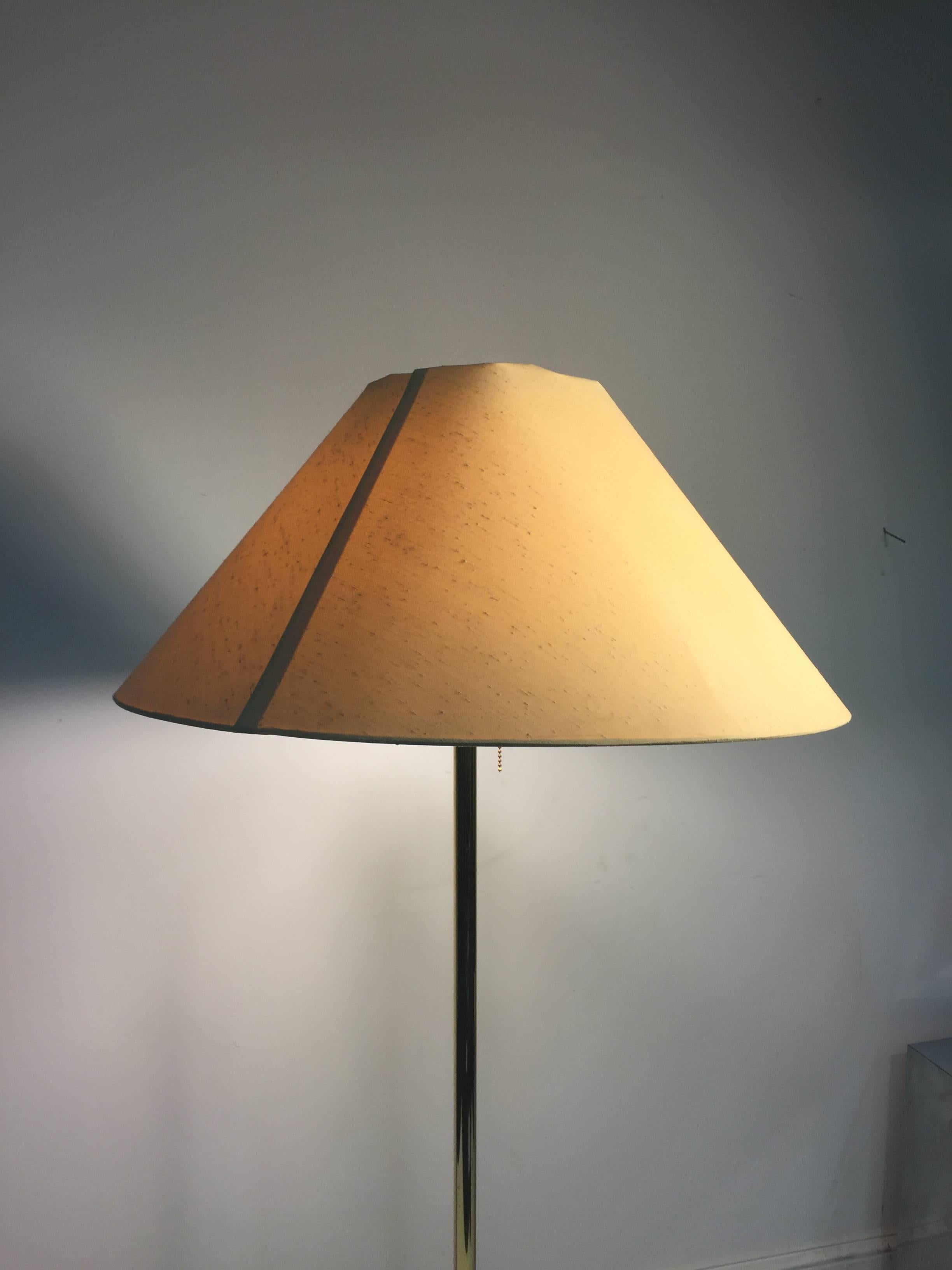 Modern Exceptional Italian Brass Floor Lamp in the Manner of Cedric Hartman, circa 1970 For Sale