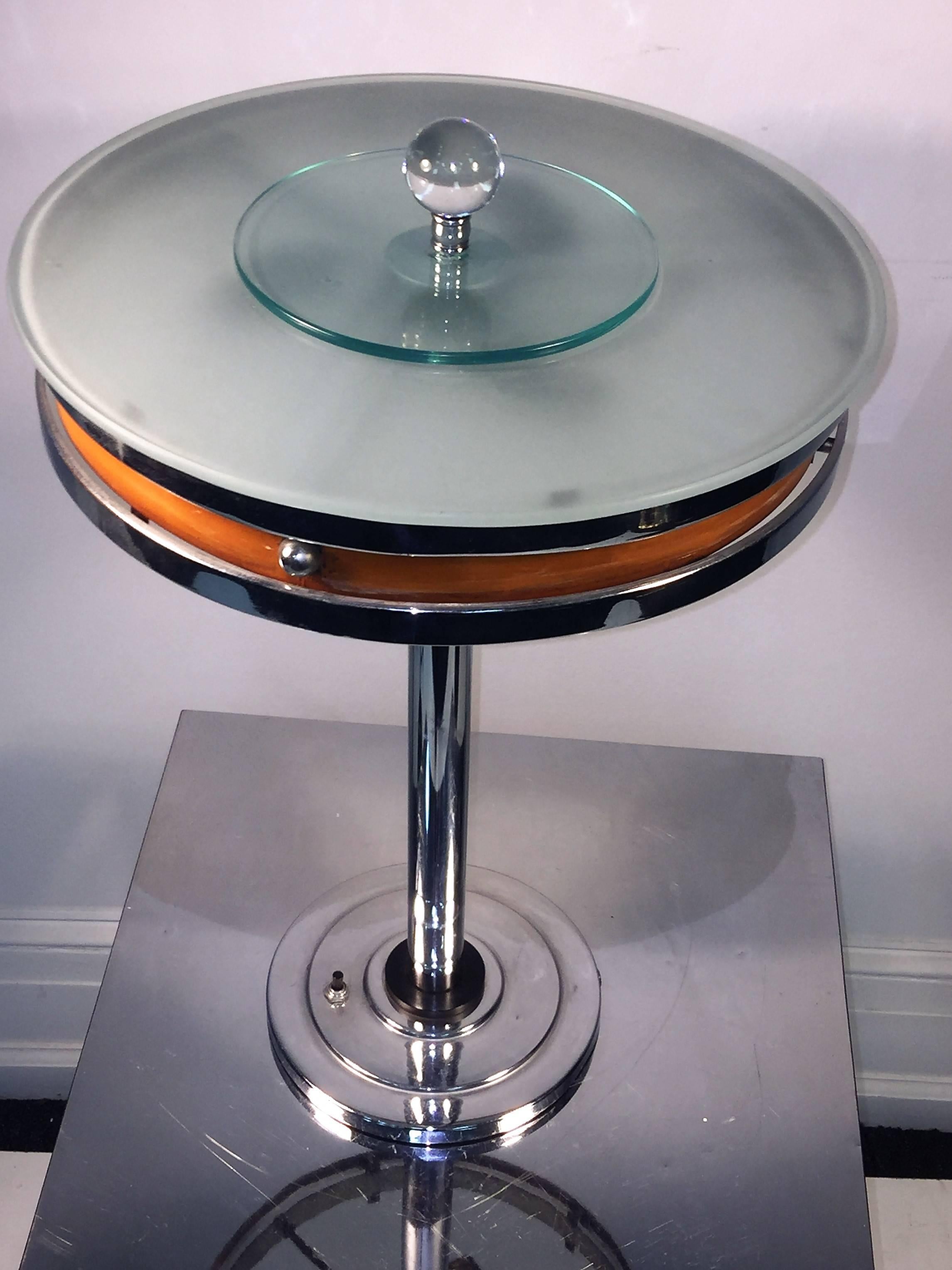 American Rare Kurt Versen Art Deco Table Lamp For Sale