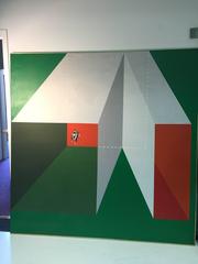 Op-Art Painting Titled, "2600 Percy" by Philadelphia Artist Charles Domsky