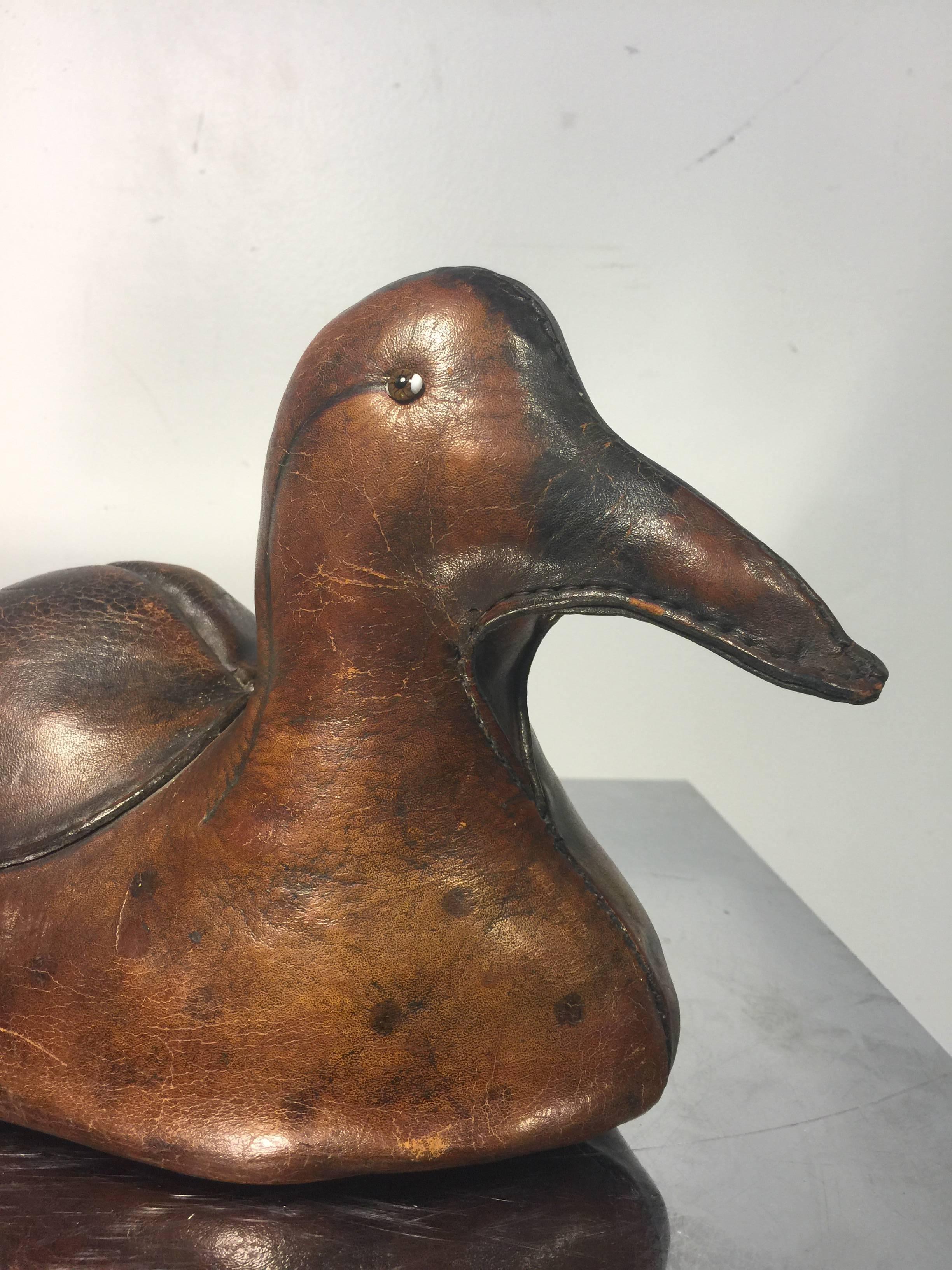 American Amazing Leather Duck by Abercrombie and Fitch, circa 1950 For Sale