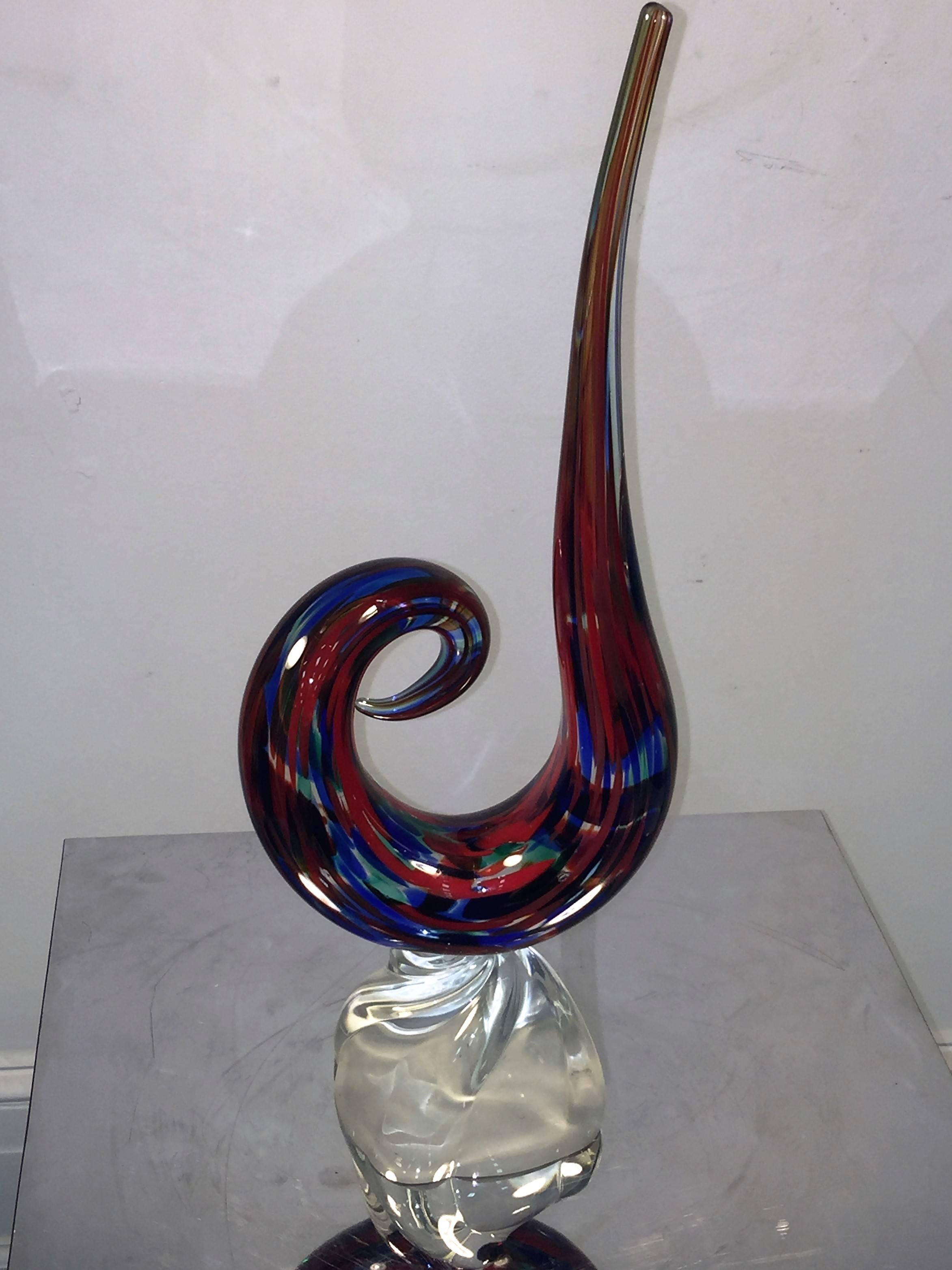 Pair of Modernistic Murano Glass Sculptures in the Manner of Fulvio Bianconi For Sale 3