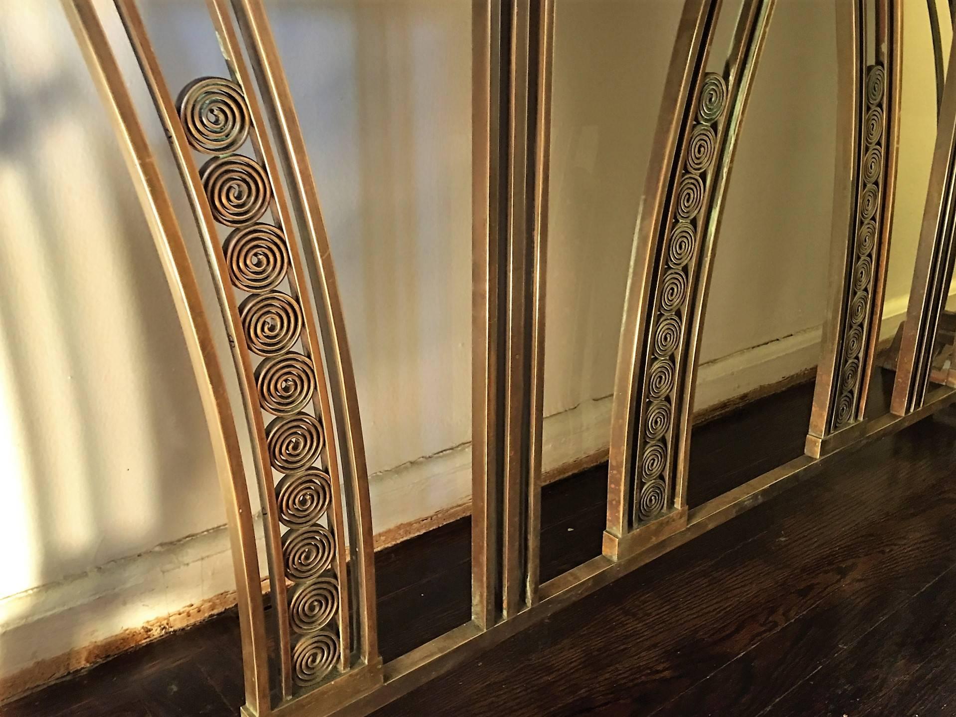 Incredible Modernist Bronze Art Deco Console Table by Edgar Brandt In Excellent Condition For Sale In Mount Penn, PA