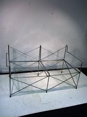 Exceptional Molecular Design Tubular Chrome Loveseat Style of Poul Kjaerholm