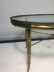 Fabulous Faux Bamboo Brass Occasional Table by Mastercraft