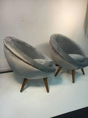 Fabulous Pair of Jean Royère Style Chairs