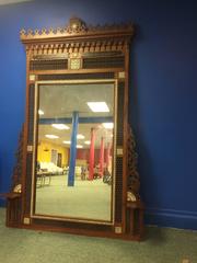 Monumental Moorish Mirror in the Manner of Carlo Bugatti