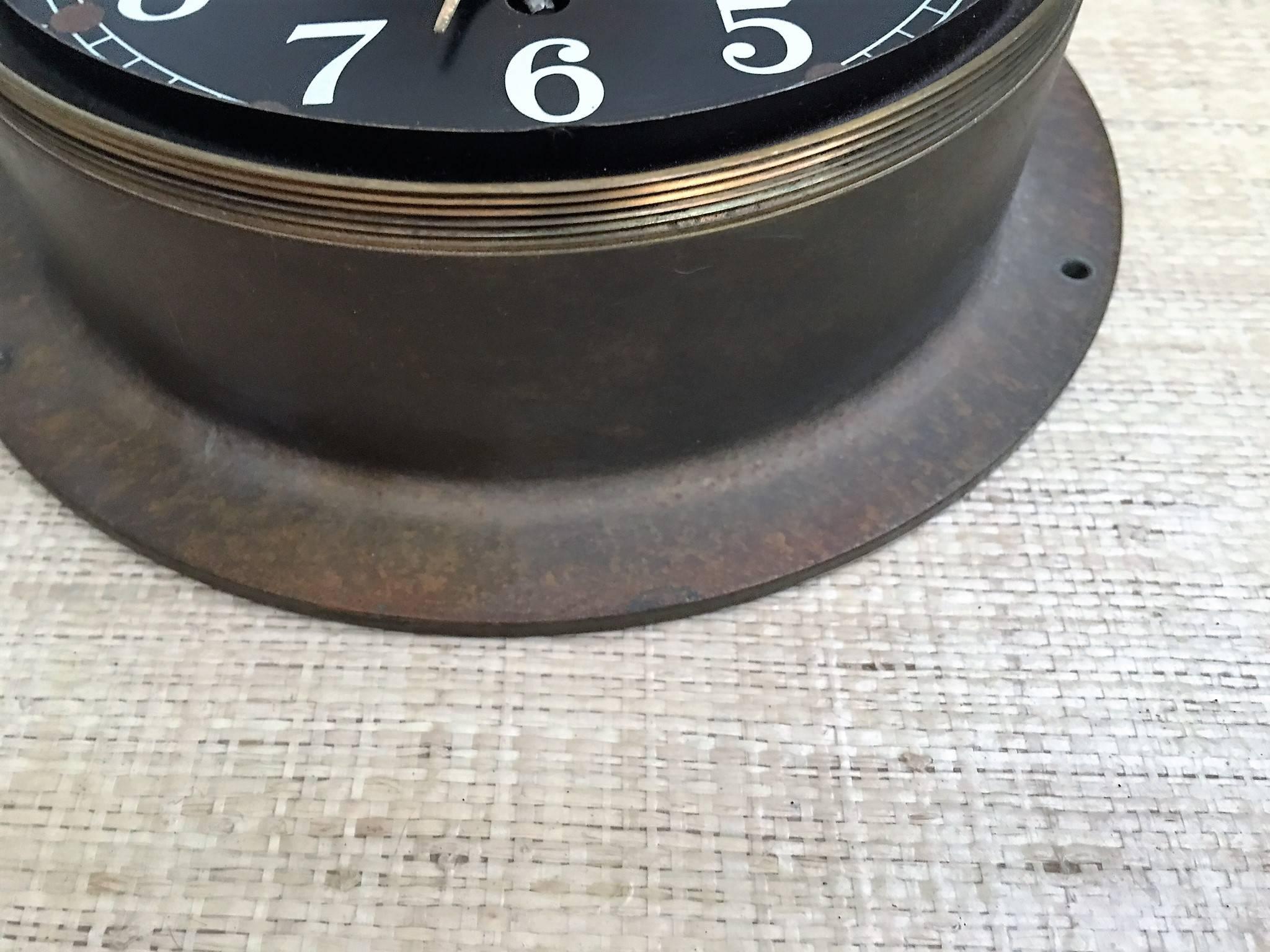 Mid-20th Century Great Art Deco Bronze Chelsea Ship Clock for U.S Coast Guard For Sale