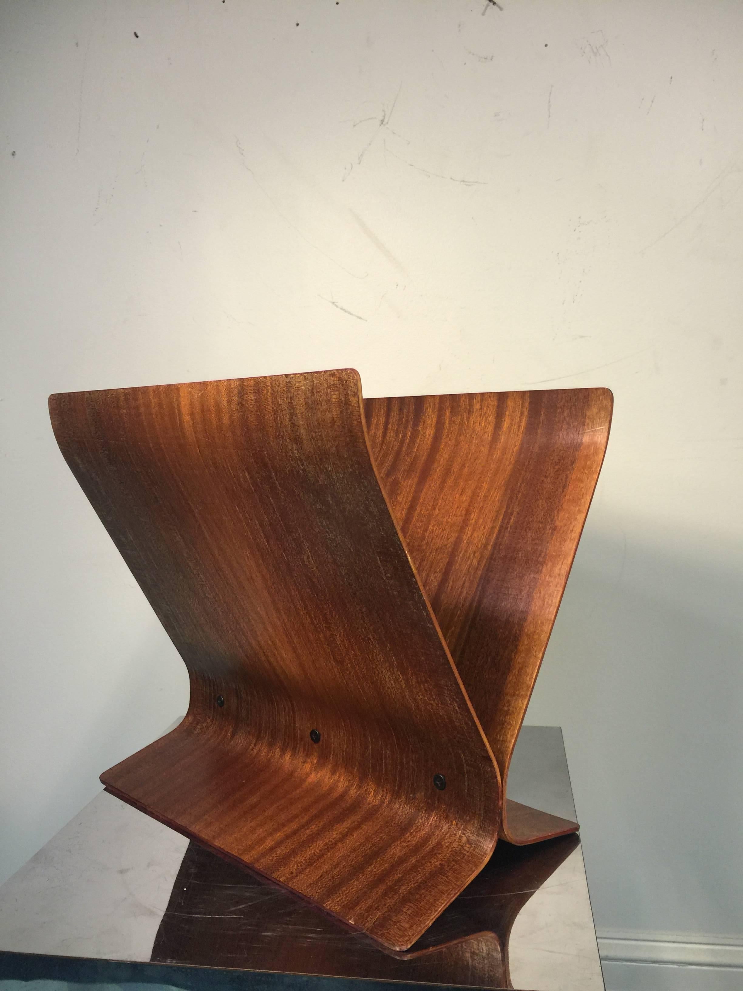 Wood Magnificent Modern Bentwood Magazine Rack by Paul Rowan for Umbra For Sale