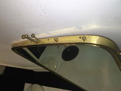 Mid-Century Italian Brass Atomic Styled Mirror