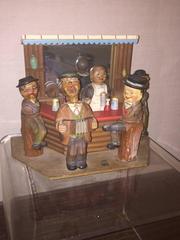 Great Musical Anri Italian Carved Bar Scene Automaton