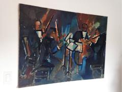 Abstract Jazz Musicians Painting by Meyer Tannenbaum