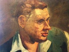 Muted Oil Painting of Fair Haired Man