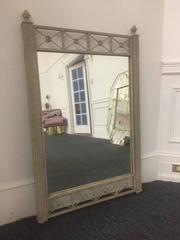 Magnificent Mirror by Maison Jansen in Bronze and Iron with Brass Accents
