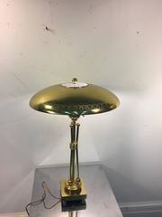 Phenomenal Modern Brass Table Lamp in the Manner of Paavo Tynell