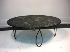Stunning Slate Top Coffee Table in the Manner of Jean Royère