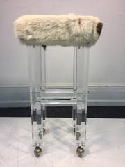 Fabulous Lucite Modern Stool in the Manner of Charles Hollis Jones