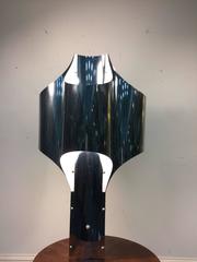 Magnificent Modernistic Polished Chrome Table Lamp by Robert Sonneman