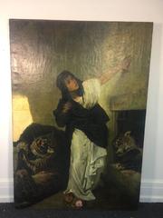 19th Century Painting of a Beautiful Woman after Gabriel Von Max, Museum Quality