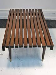 Handsome Mid-Century George Nelson Style Slat Coffee Table