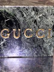 Pair of 1970s Green Marble Gucci Bookends