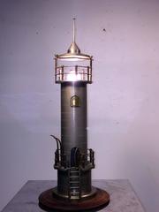 Atmospheric Art Deco Machine Age Lighthouse Lamp