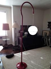 Fantastic Italian Red Modernist Floor Lamp by Fabio Lenci